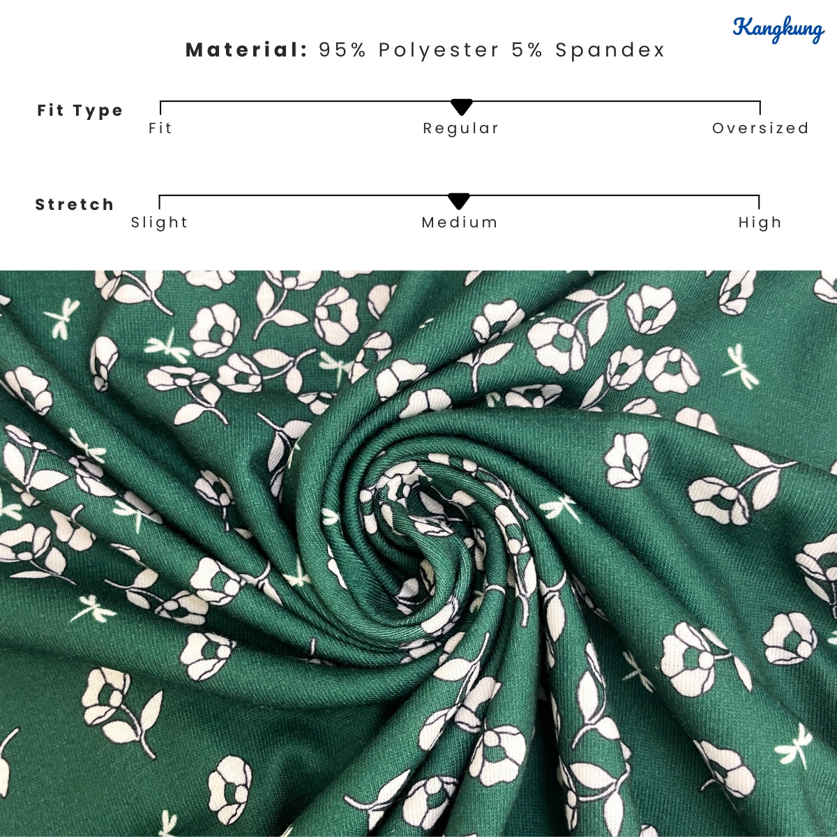 KANGKUNG ROZIE KASUAL WOMEN FLORAL PATTERN LONG SLEEVE - C1069