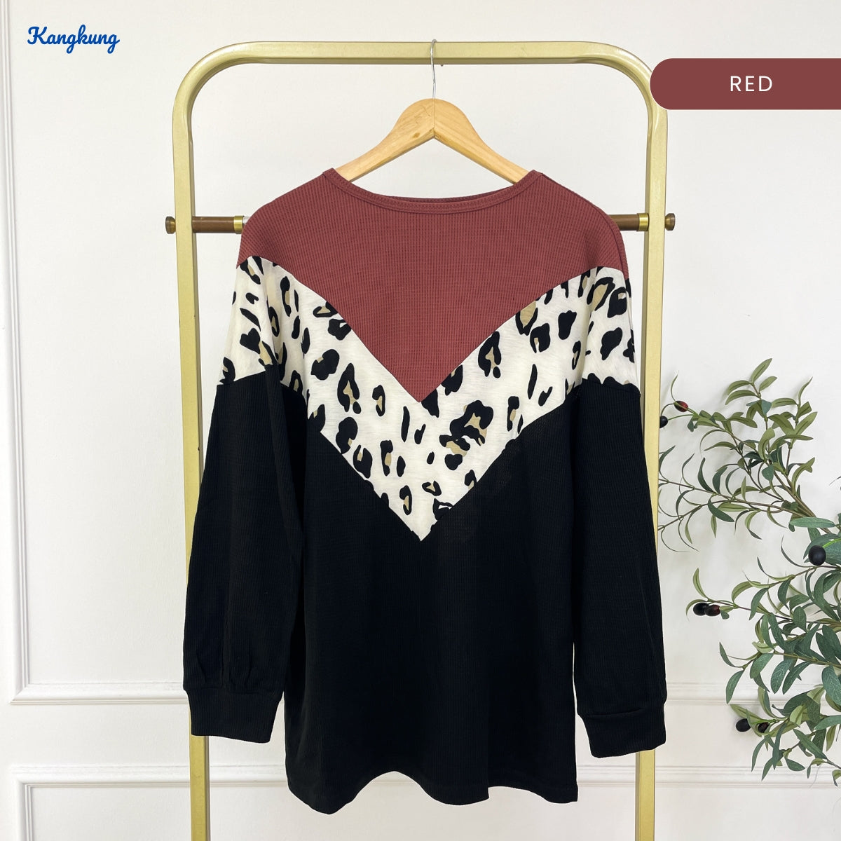 KANGKUNG NAFEESA LEOPARD PATTERN LONG SLEEVE - C1071
