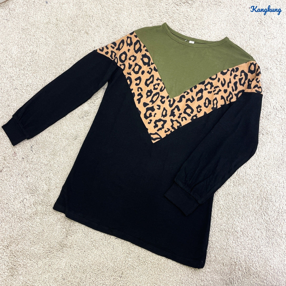 KANGKUNG NAFEESA LEOPARD PATTERN LONG SLEEVE - C1071
