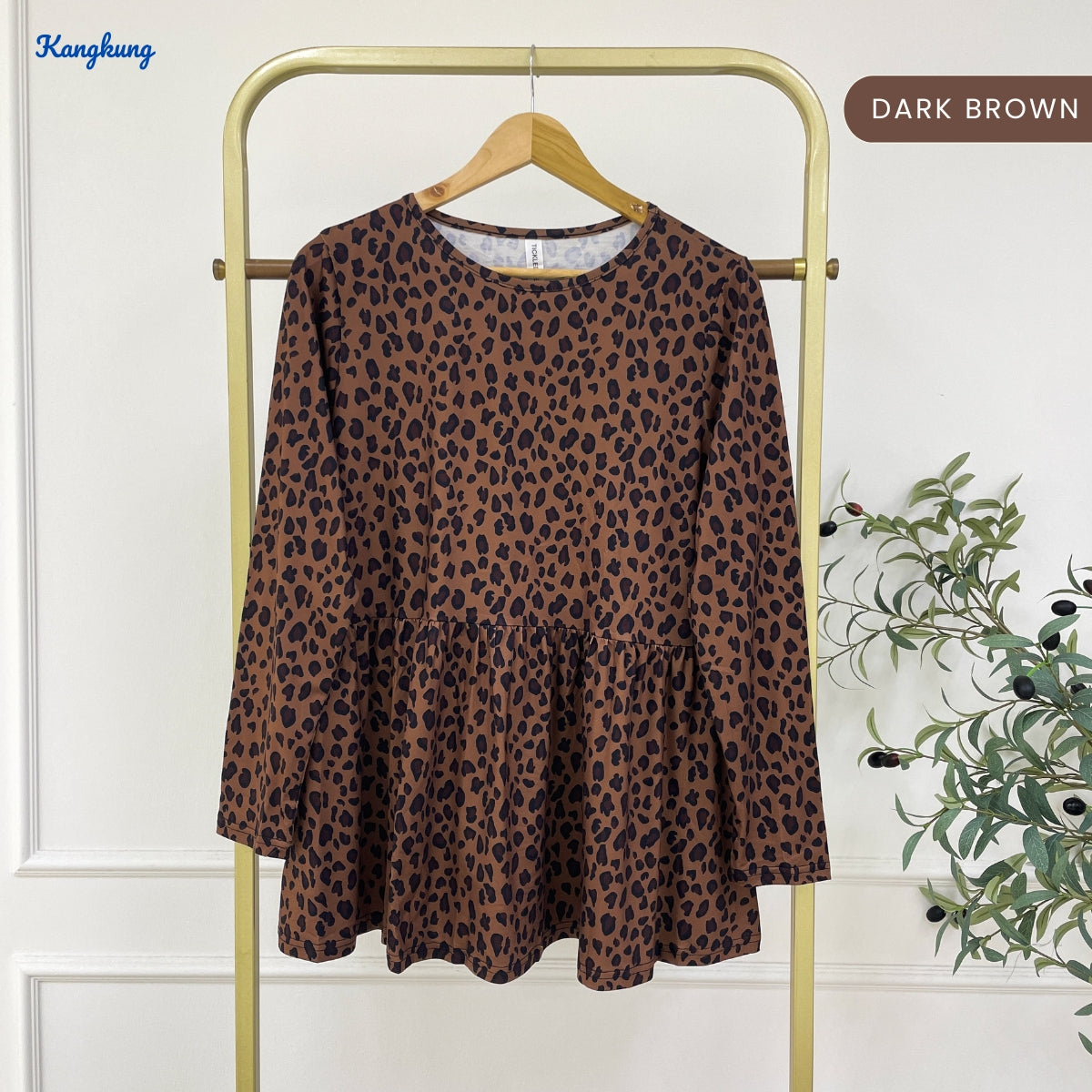 KANGKUNG RUMAISHA LEOPARD PATTERN LONG SLEEVE - C1072