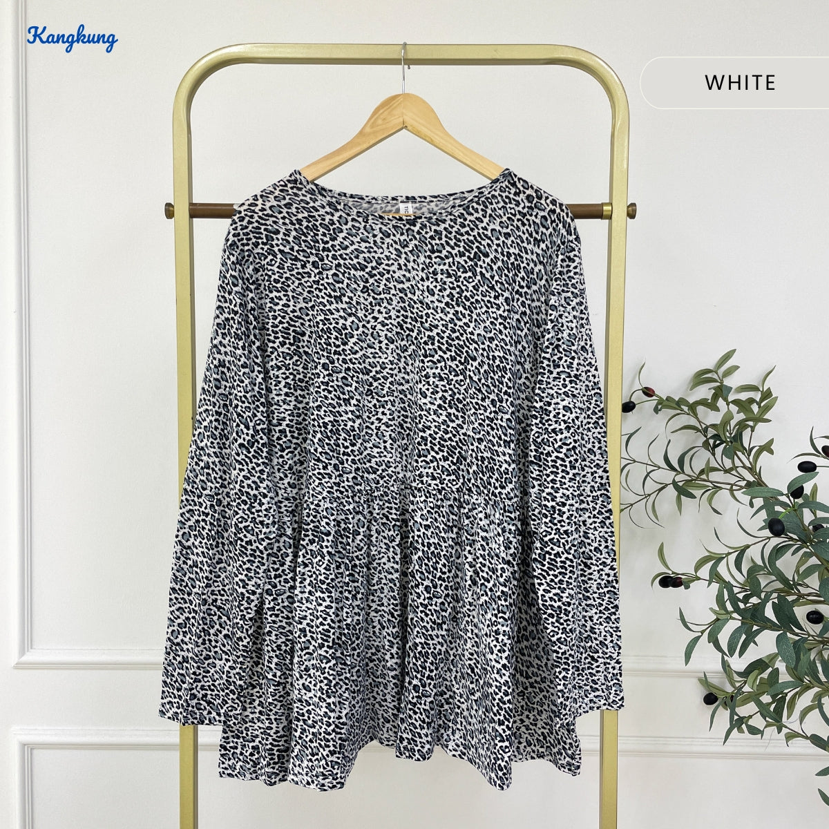 KANGKUNG RUMAISHA LEOPARD PATTERN LONG SLEEVE - C1072