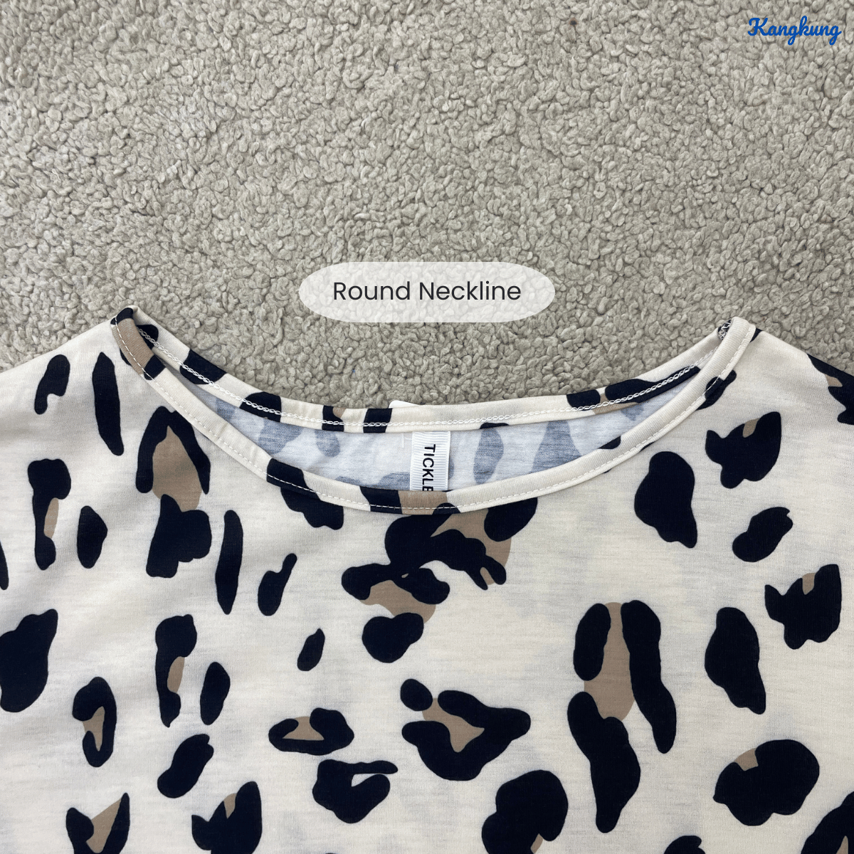 KANGKUNG SAMYRA WILD PRINT MODEST CASUAL BLOUSE - C1073