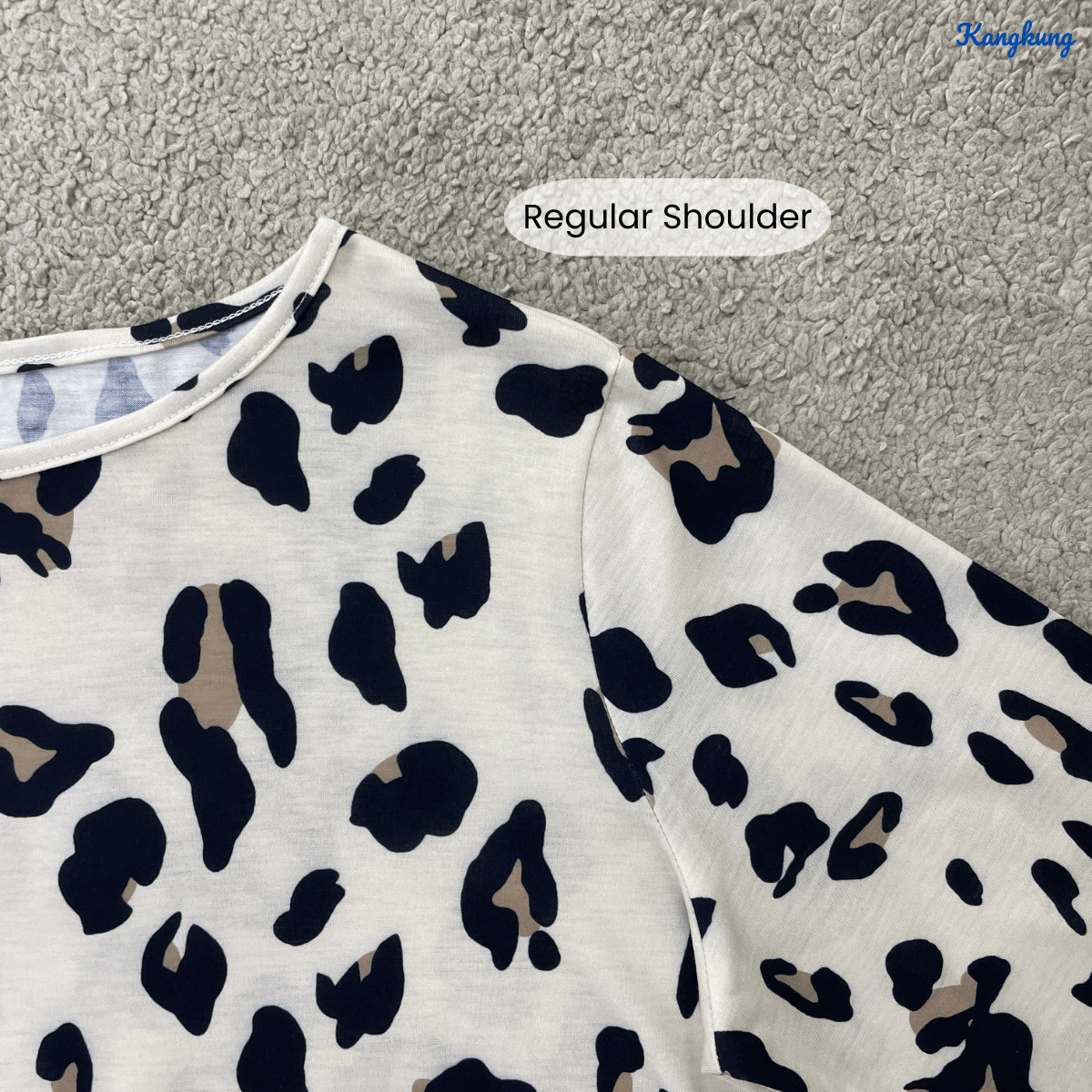 KANGKUNG SAMYRA WILD PRINT MODEST CASUAL BLOUSE - C1073