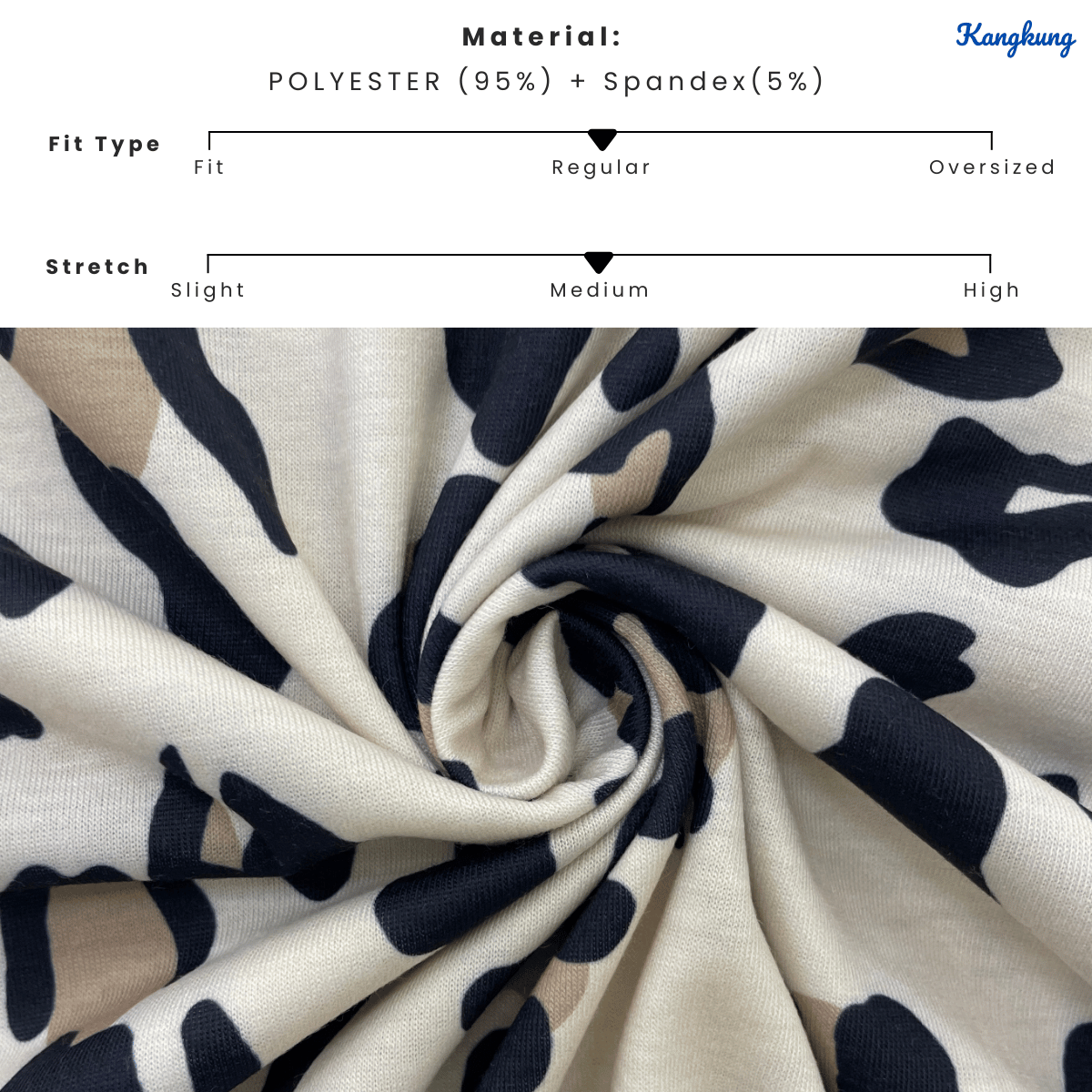 KANGKUNG SAMYRA WILD PRINT MODEST CASUAL BLOUSE - C1073