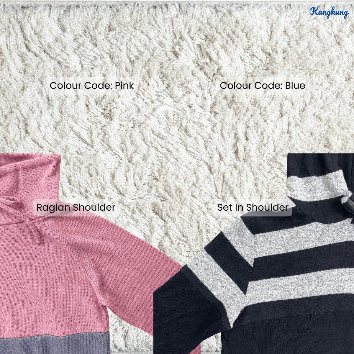 KANGKUNG ZAYLEE SPORTY STREETWEAR COLORBLOCK TOP - C1077 (496)