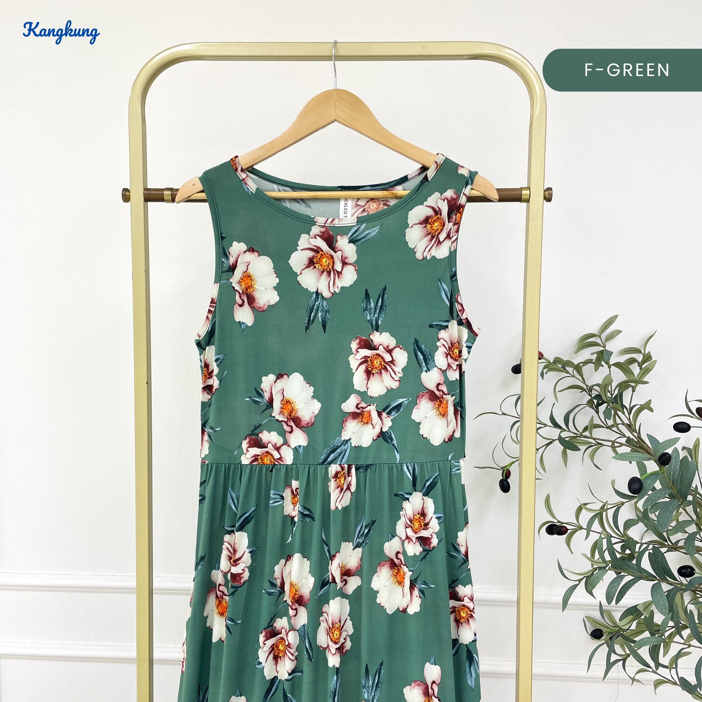 KANGKUNG NAYLINA KASUAL WOMEN SLEEVELESS DRESS - C1075 (502)