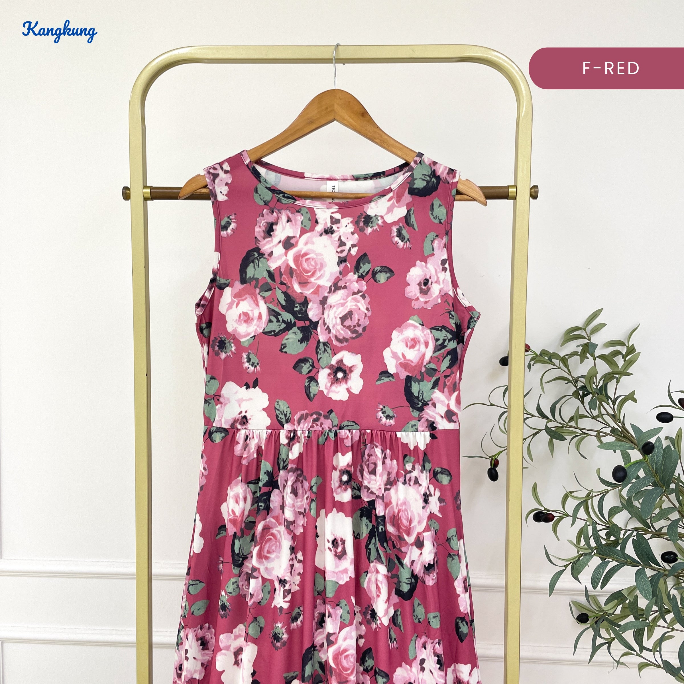 KANGKUNG NAYLINA KASUAL WOMEN SLEEVELESS DRESS - C1075 (502)