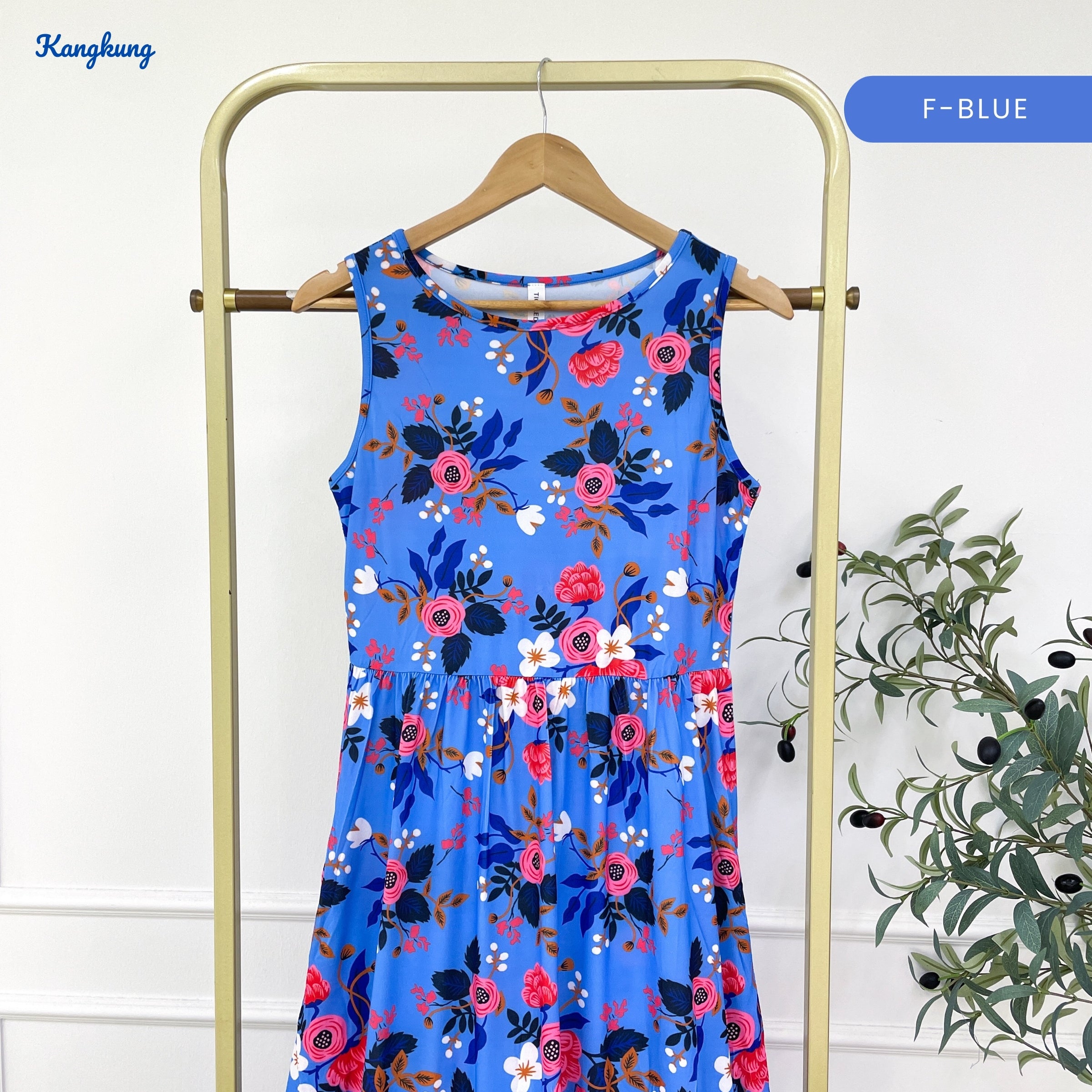 KANGKUNG NAYLINA KASUAL WOMEN SLEEVELESS DRESS - C1075 (502)