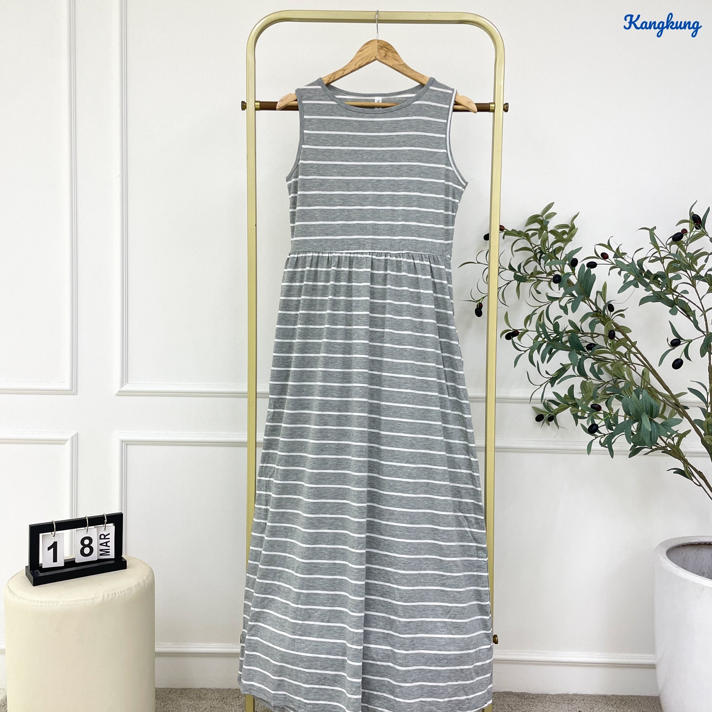 KANGKUNG NAYLINA KASUAL WOMEN SLEEVELESS DRESS - C1075 (502)