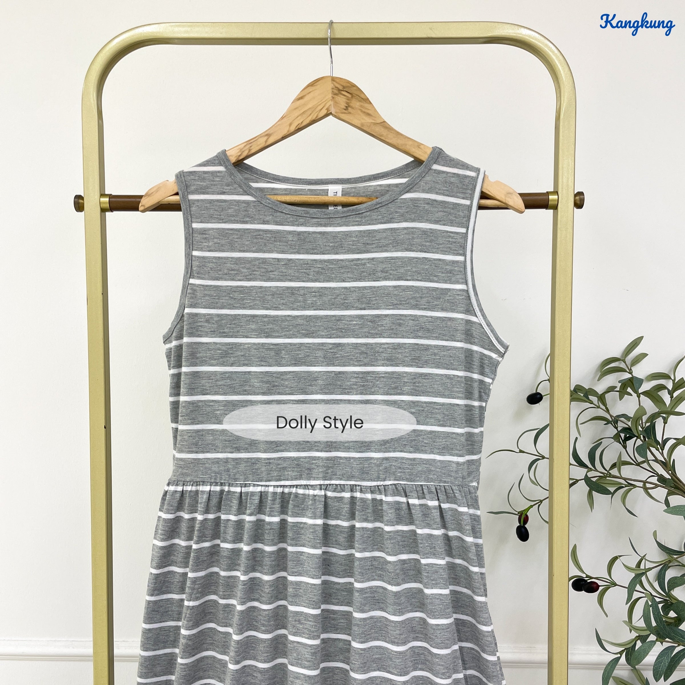 KANGKUNG NAYLINA KASUAL WOMEN SLEEVELESS DRESS - C1075 (502)