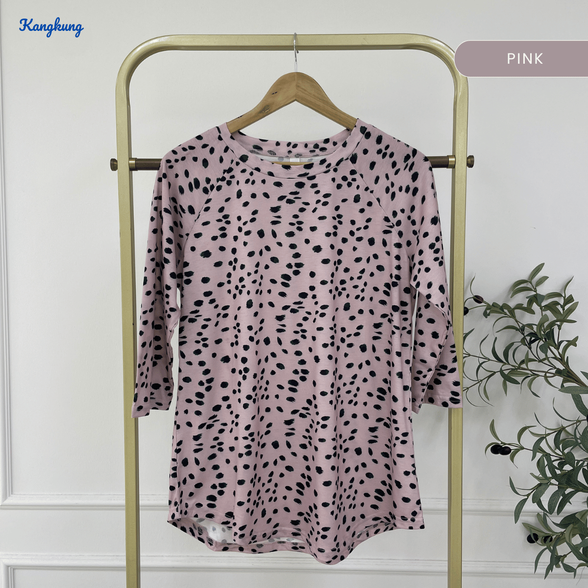 KANGKUNG RAELINA MODERN POLKA RELAXED BLOUSE - C1076