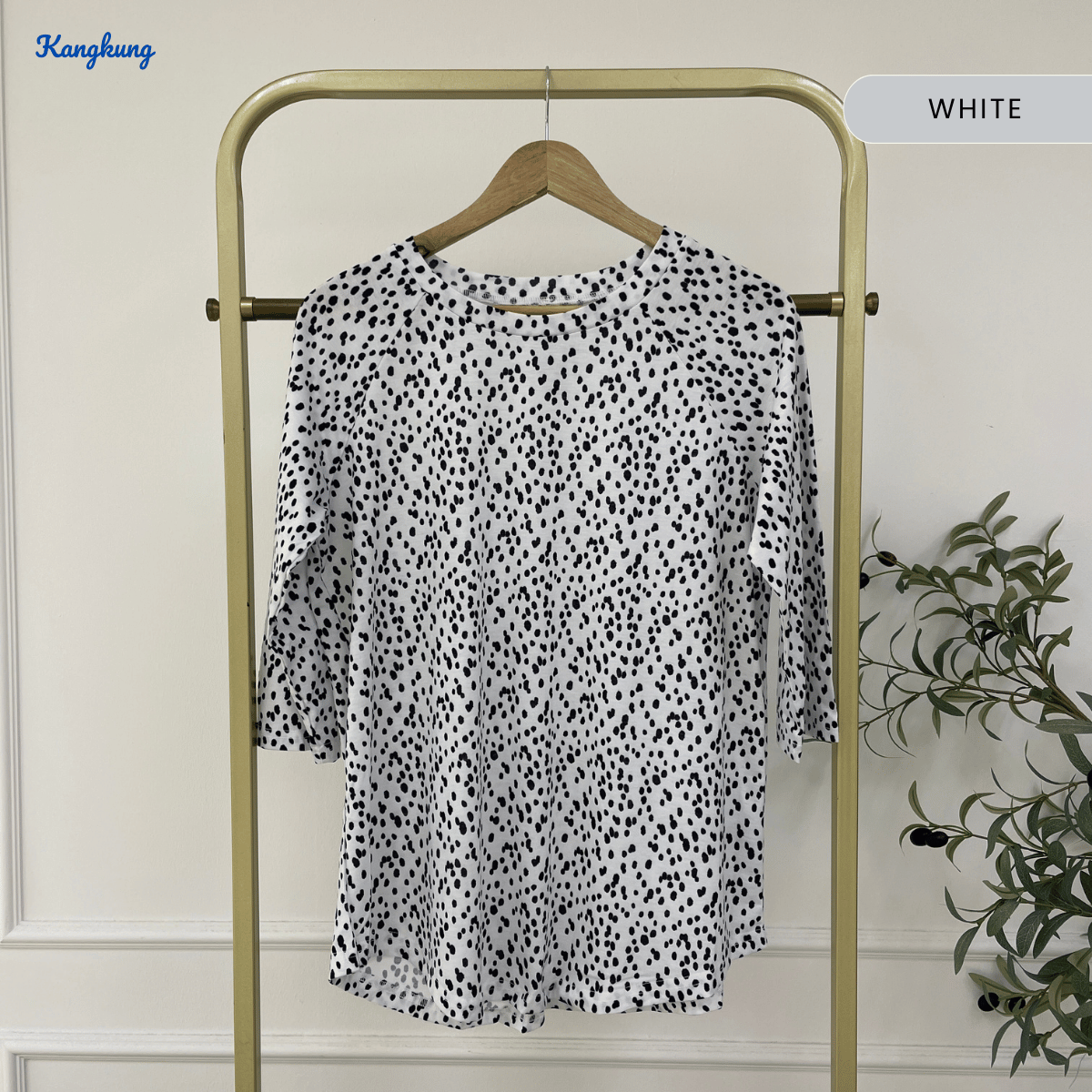 KANGKUNG RAELINA MODERN POLKA RELAXED BLOUSE - C1076