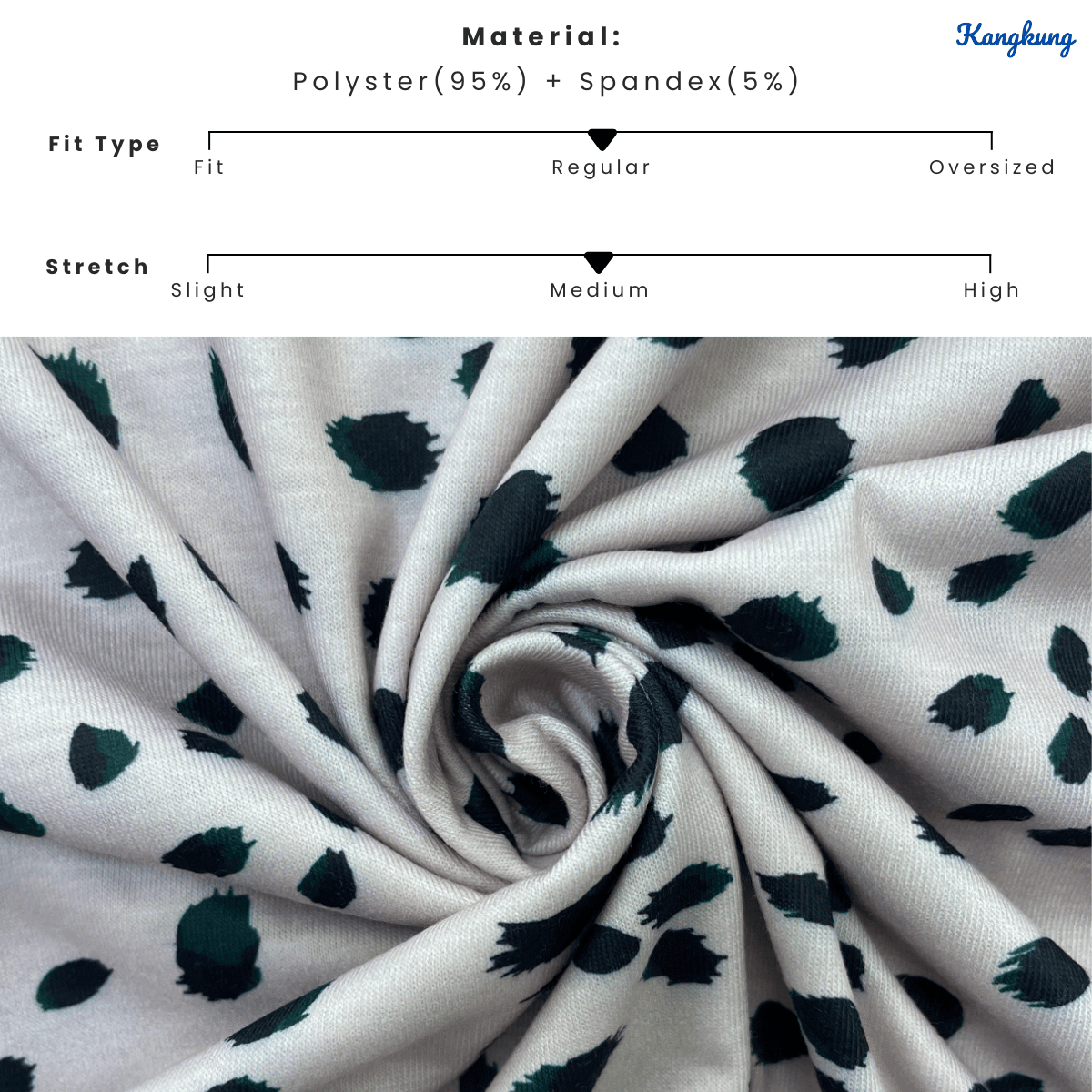 KANGKUNG RAELINA MODERN POLKA RELAXED BLOUSE - C1076