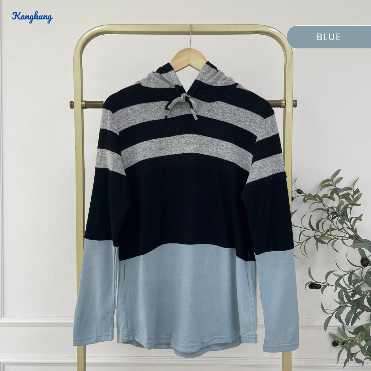 KANGKUNG ZAYLEE SPORTY STREETWEAR COLORBLOCK TOP - C1077 (496)