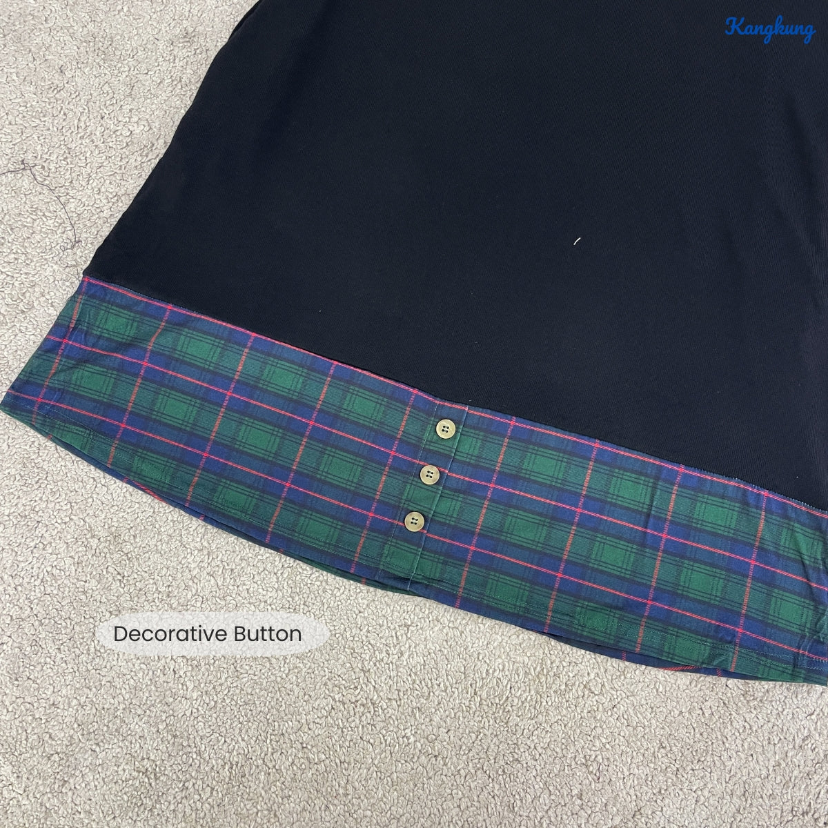 KANGKUNG ARELIA LONG BLOUSE QUARTER SLEEVE - C1078 (448)