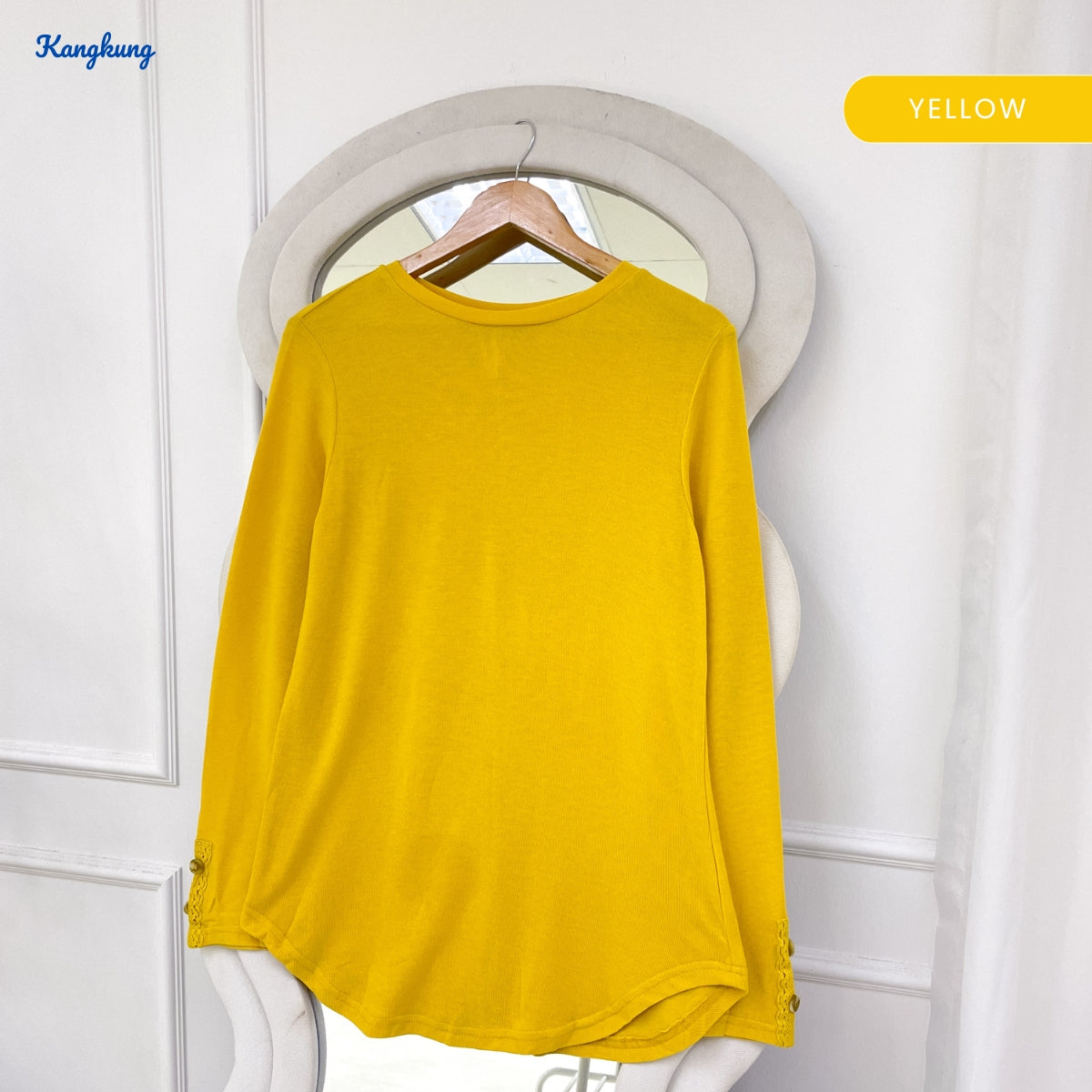 KANGKUNG ZATHIRA KASUAL WOMEN PLAIN LONG SLEEVE - C1079 (426)
