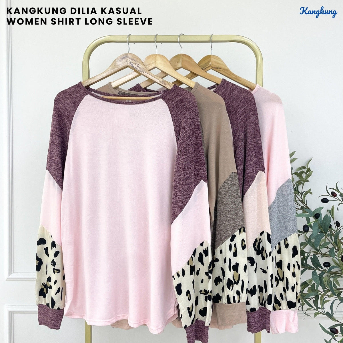 KANGKUNG DILIA KASUAL WOMEN SHIRT LONG SLEEVE - C1082 (517)