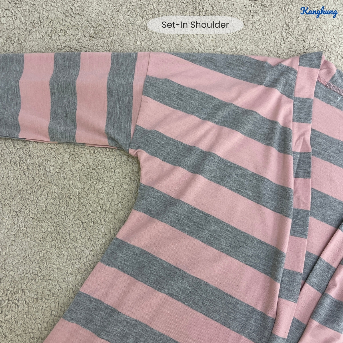 KANGKUNG LOFA STRIPE PATTERN LONG OPEN CARDIGAN - C1083