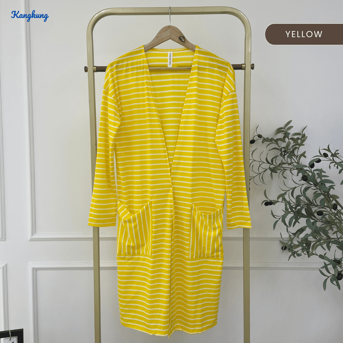 KANGKUNG SUZY MINIMAL OPEN FRONT CASUAL CARDIGAN - C1084