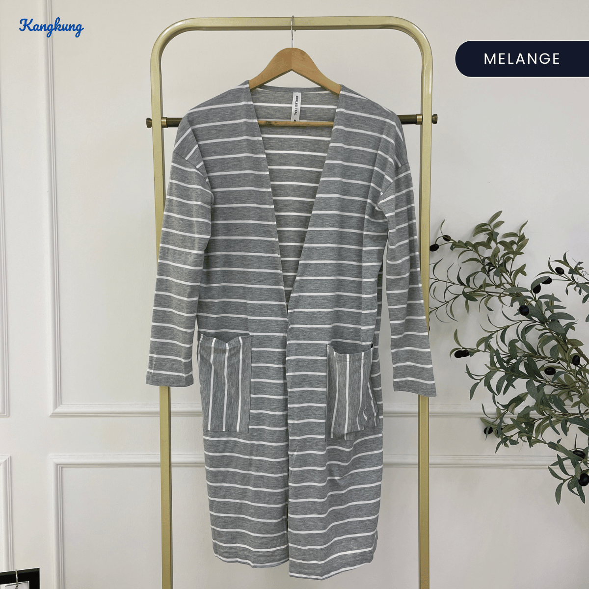 KANGKUNG SUZY MINIMAL OPEN FRONT CASUAL CARDIGAN - C1084