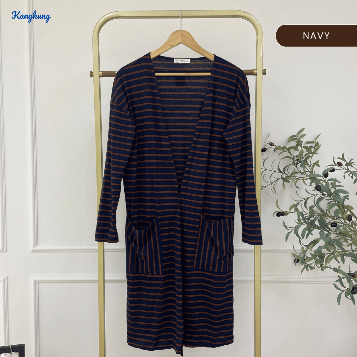 KANGKUNG SUZY MINIMAL OPEN FRONT CASUAL CARDIGAN - C1084