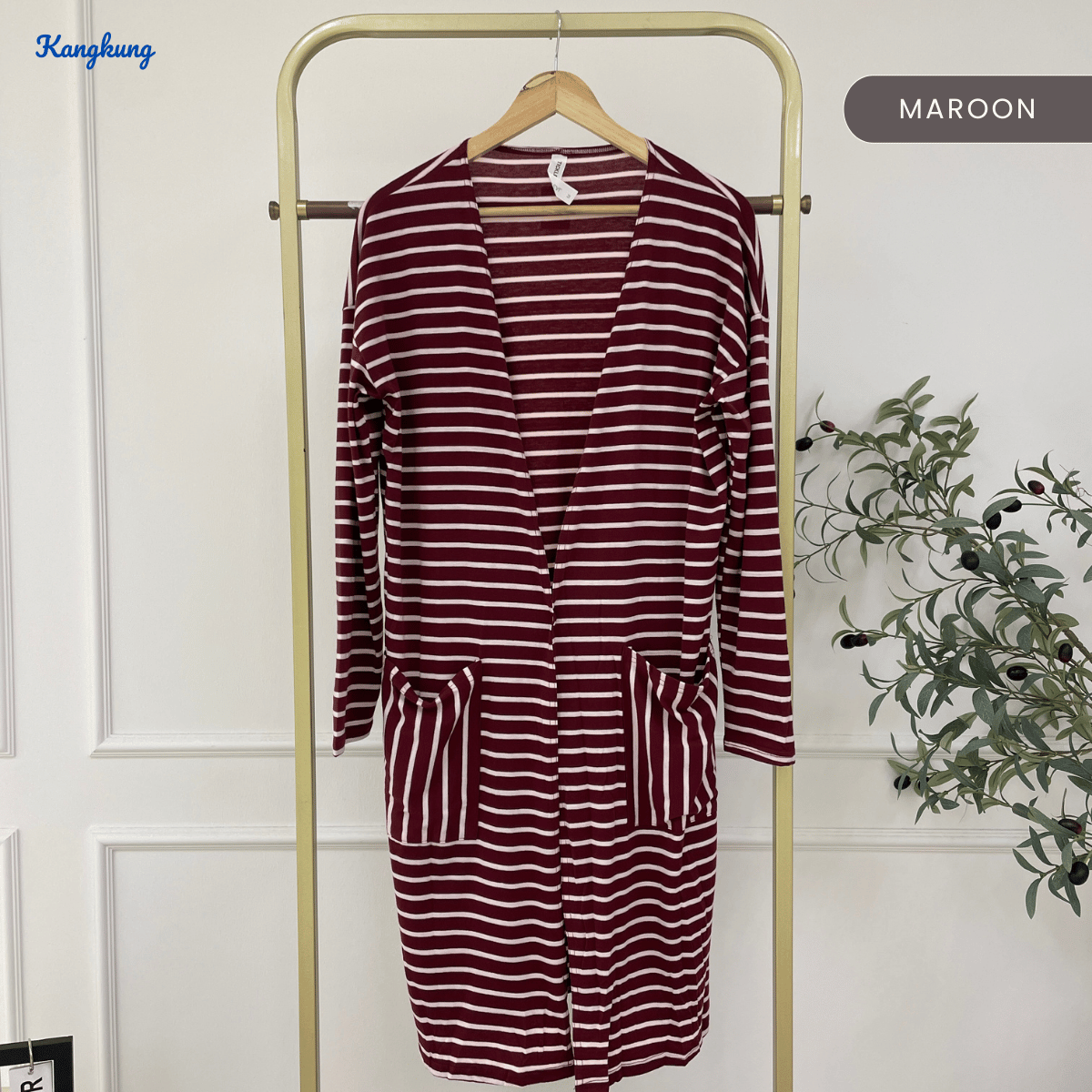 KANGKUNG SUZY MINIMAL OPEN FRONT CASUAL CARDIGAN - C1084