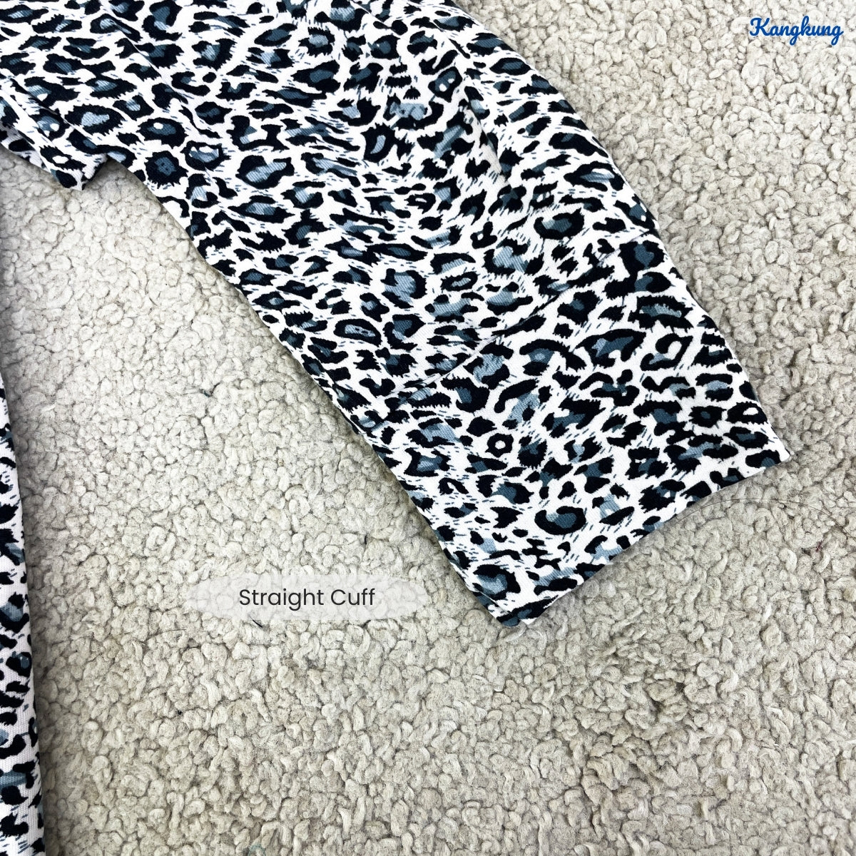 KANGKUNG MAIRIA LEPOPARD PATTERN LONG OPEN CARDIGAN - C1085