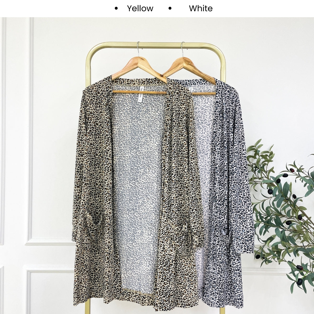 KANGKUNG MAIRIA LEPOPARD PATTERN LONG OPEN CARDIGAN - C1085