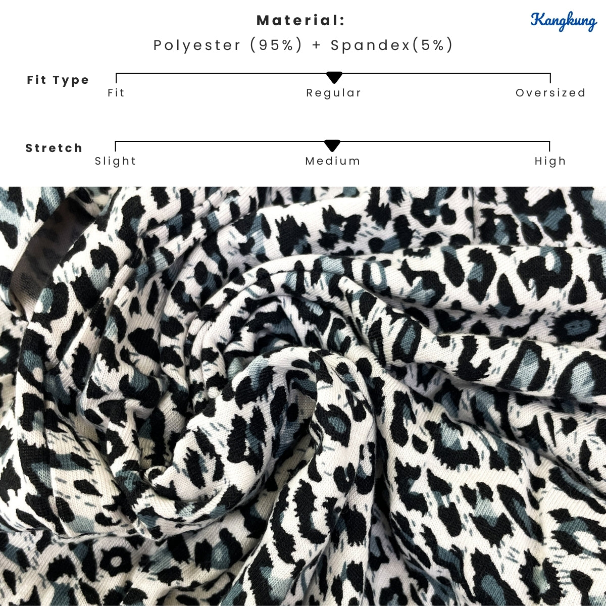 KANGKUNG MAIRIA LEPOPARD PATTERN LONG OPEN CARDIGAN - C1085