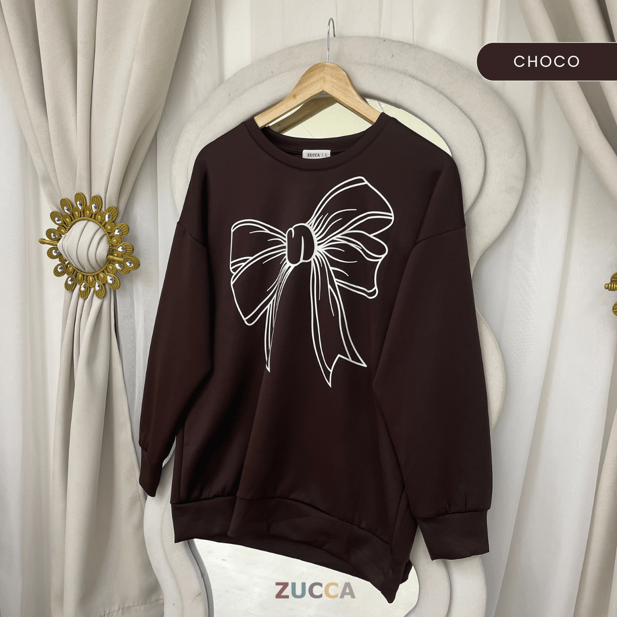 ZUCCA MONICA KEMEJA KASUAL BERCORAK REBEN - MA070