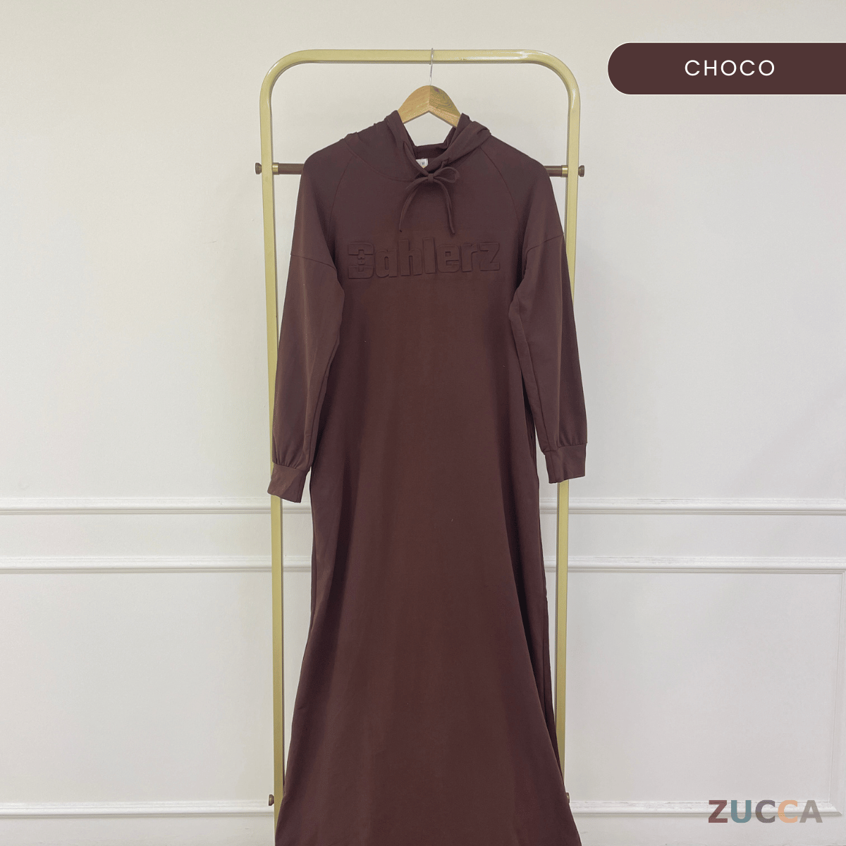 ZUCCA NAURA DRAWSTRING HOODED MAXI DRESS - MA086