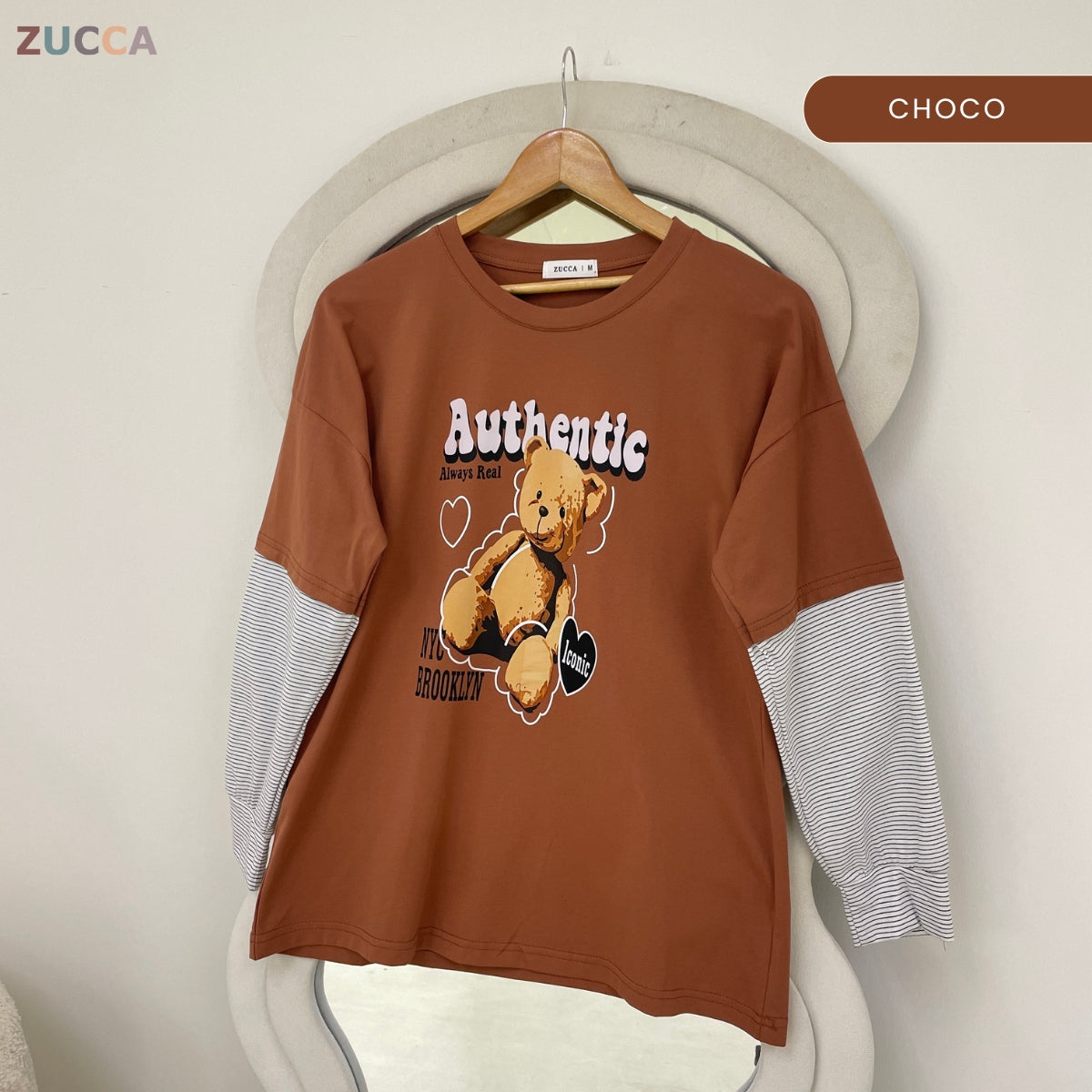 ZUCCA KAYLIE AUTHENTIC TEDDY GRAPHIC COTTON TEE - MA164