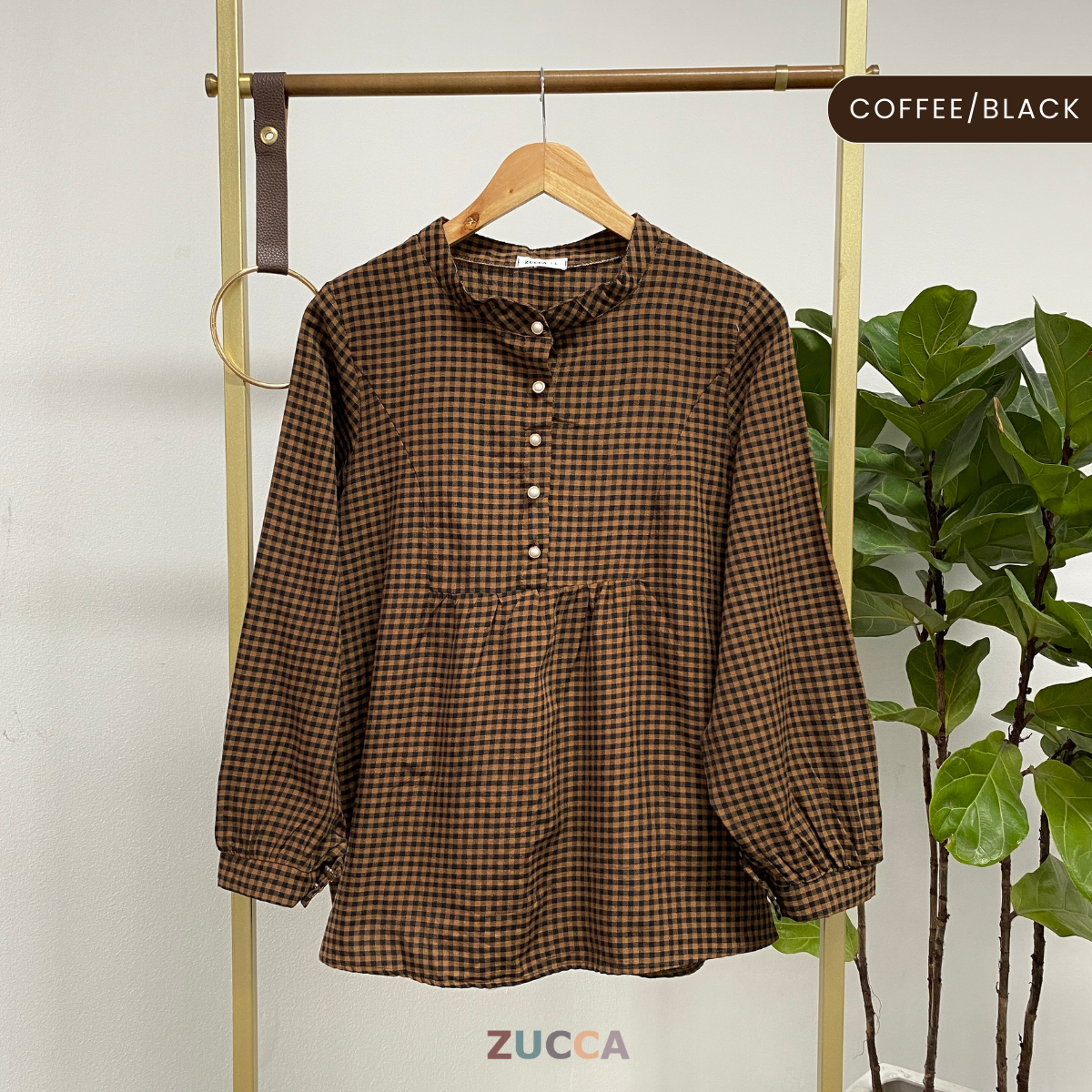 ZUCCA SUZANA HALF BUTTON WOMEN BLOUSE - DM185
