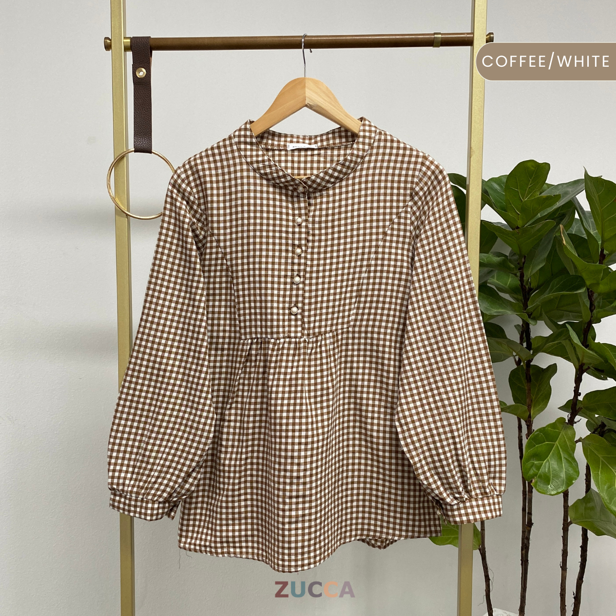 ZUCCA SUZANA HALF BUTTON WOMEN BLOUSE - DM185