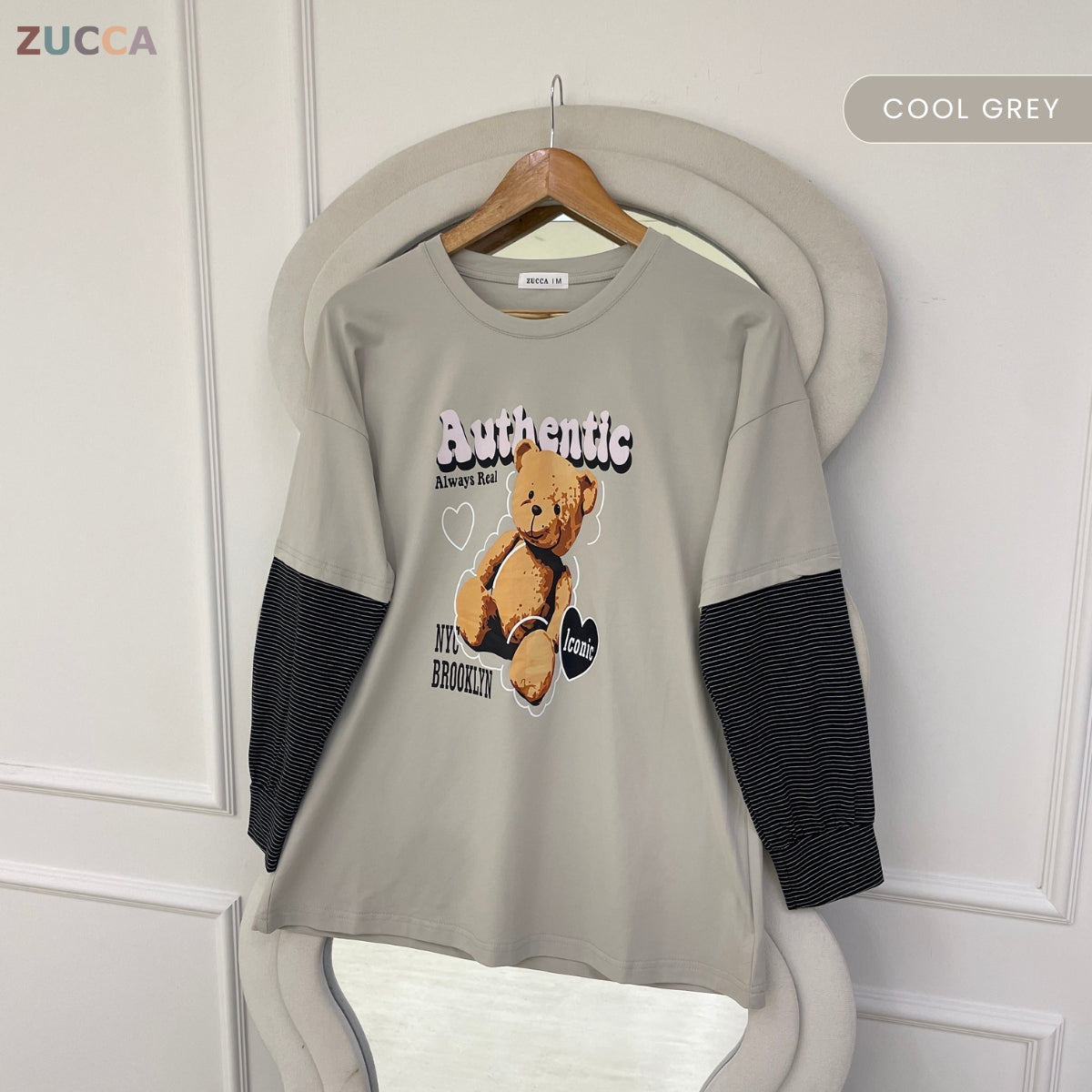 ZUCCA KAYLIE AUTHENTIC TEDDY GRAPHIC COTTON TEE - MA164