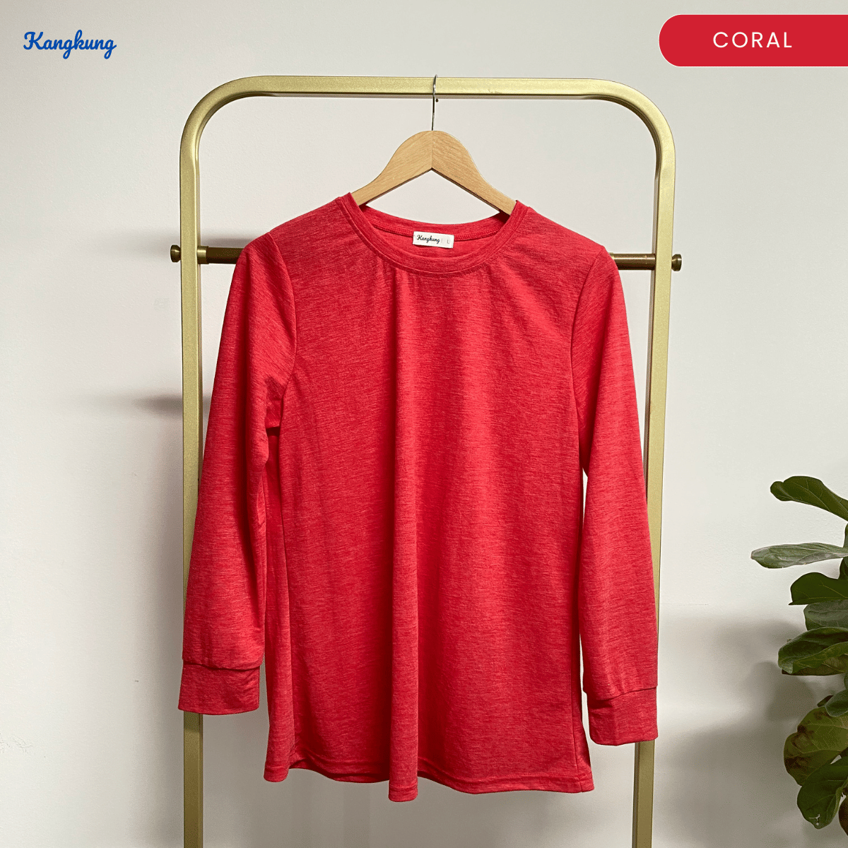 KANGKUNG JESSIE T-SHIRT COTTON WANITA GAYA MODEST SHIRT KASUAL – KK109