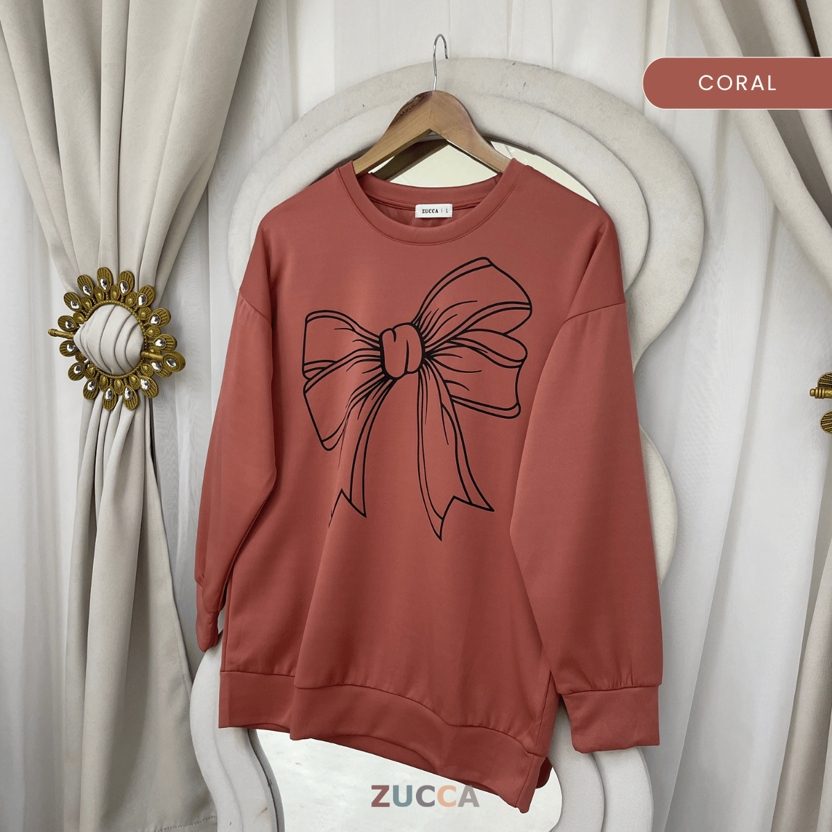 ZUCCA MONICA KEMEJA KASUAL BERCORAK REBEN - MA070