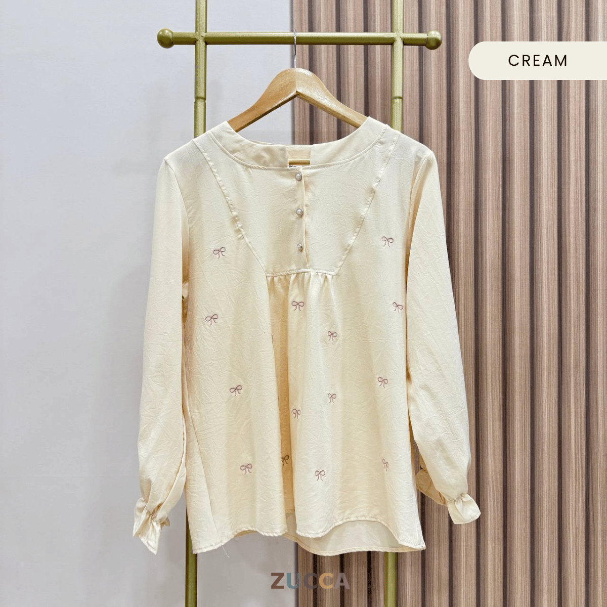ZUCCA IZZY DOLLY BLOUSE SEPARUH BUTANG - DM173