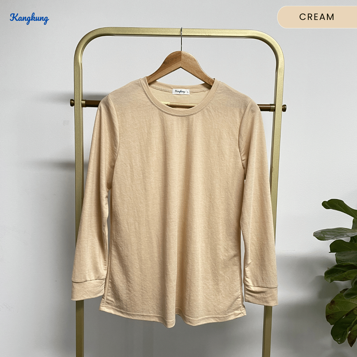 KANGKUNG JESSIE T-SHIRT COTTON WANITA GAYA MODEST SHIRT KASUAL – KK109