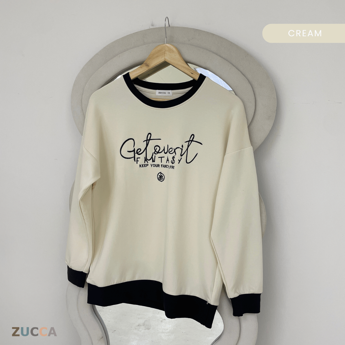 ZUCCA DELISHA EMBROIDERED SWEATSHIRT WOMEN - MA088