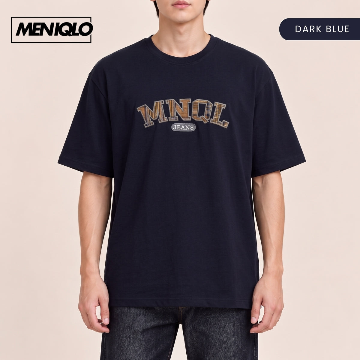 MENIQLO ADRI MEN OVERSIZED TYPOGRAPHY T-SHIRT-MQ1005