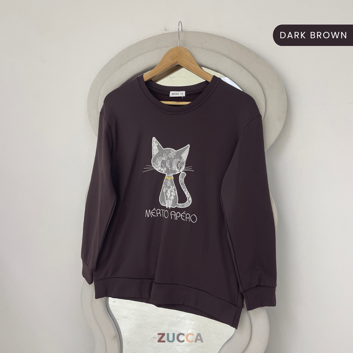 ZUCCA LAVEENA SWEET CAT CASUAL SWEATSHIRT - MA151