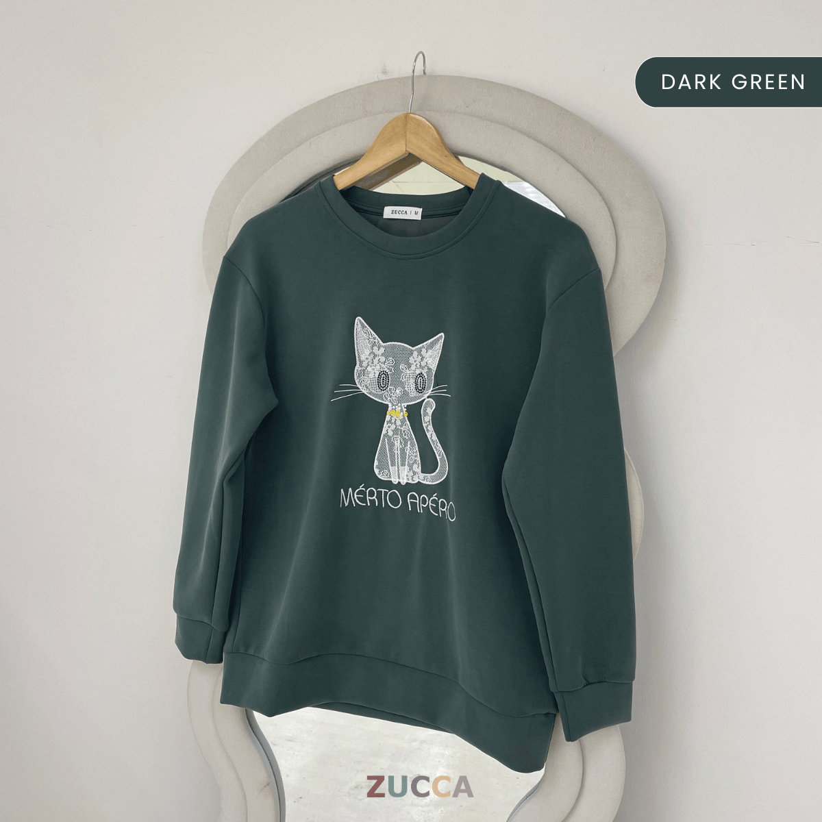 ZUCCA LAVEENA SWEET CAT CASUAL SWEATSHIRT - MA151