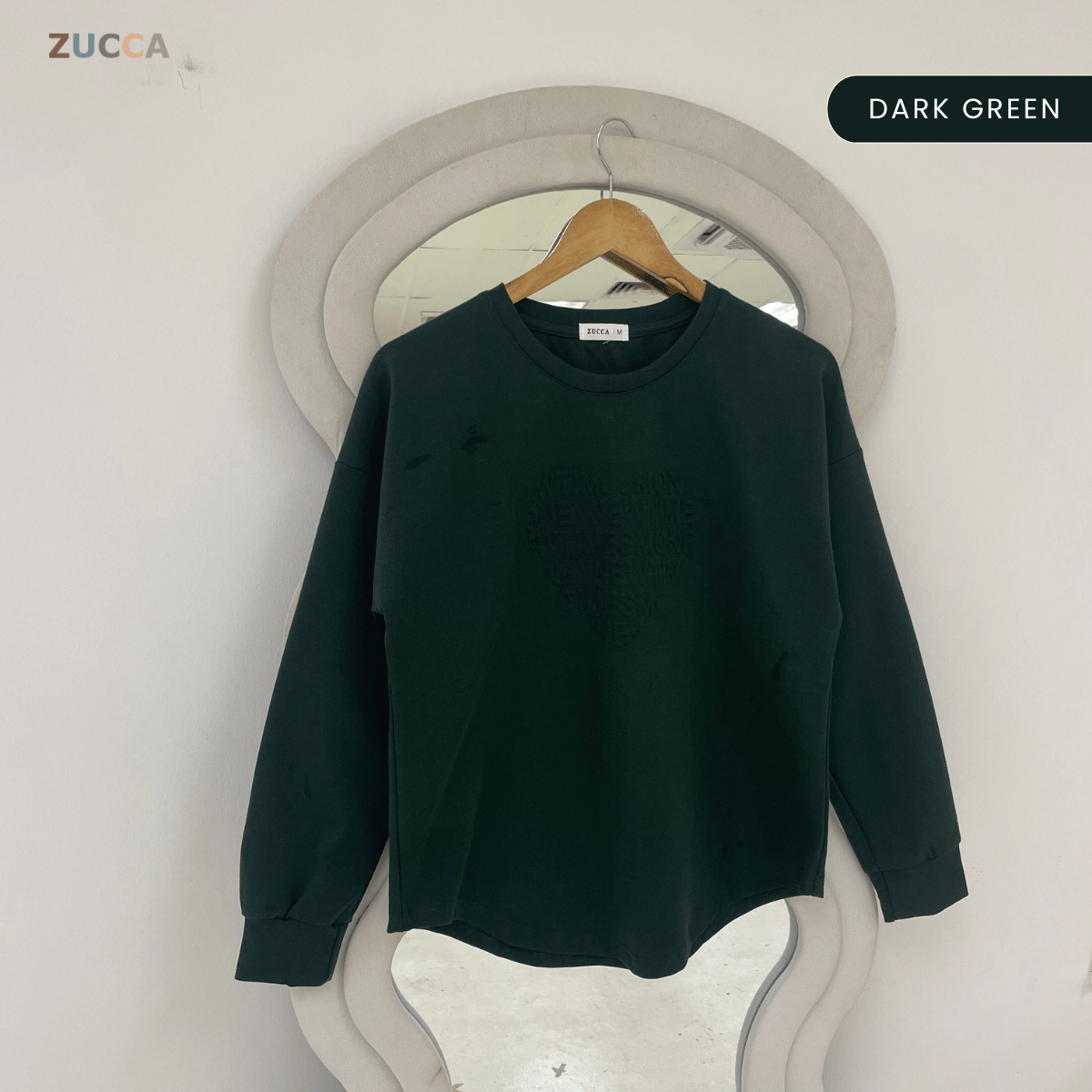 ZUCCA MALIA MINIMAL HEART SHAPE EMBOSSED MODEST TOP - MA183