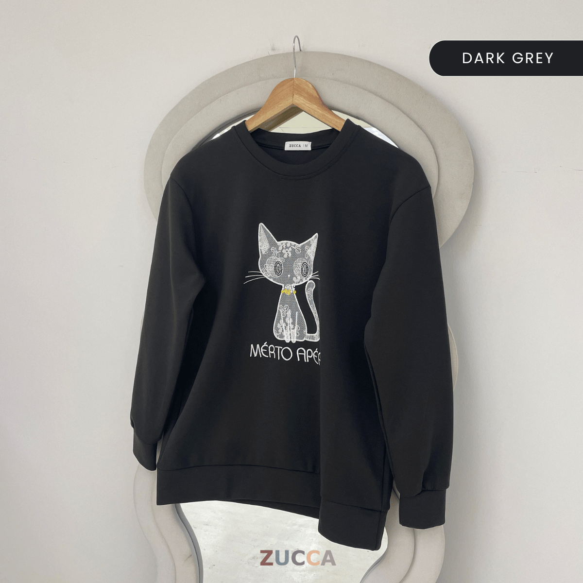 ZUCCA LAVEENA SWEET CAT CASUAL SWEATSHIRT - MA151