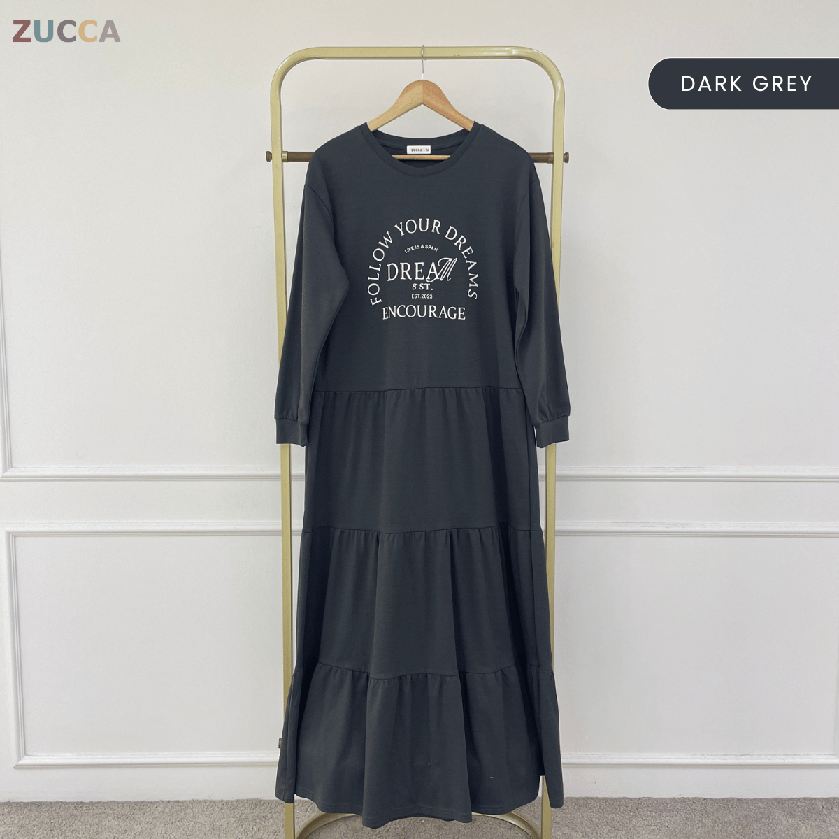 ZUCCA AISYA MODEST TIERED MAXI DRESS - MA168