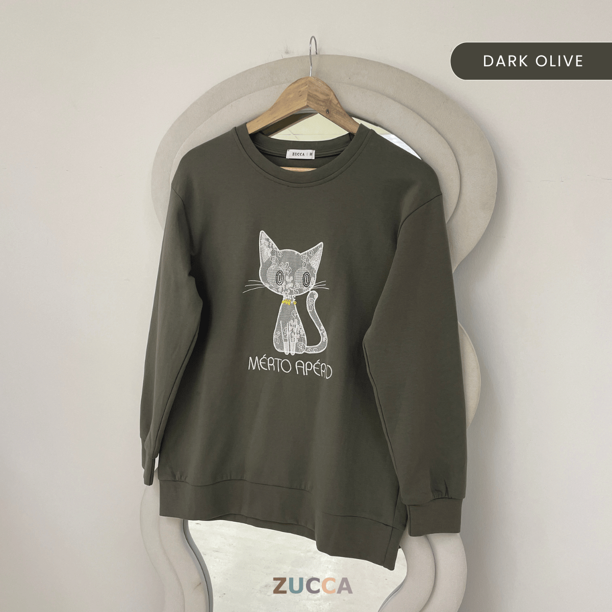 ZUCCA LAVEENA SWEET CAT CASUAL SWEATSHIRT - MA151