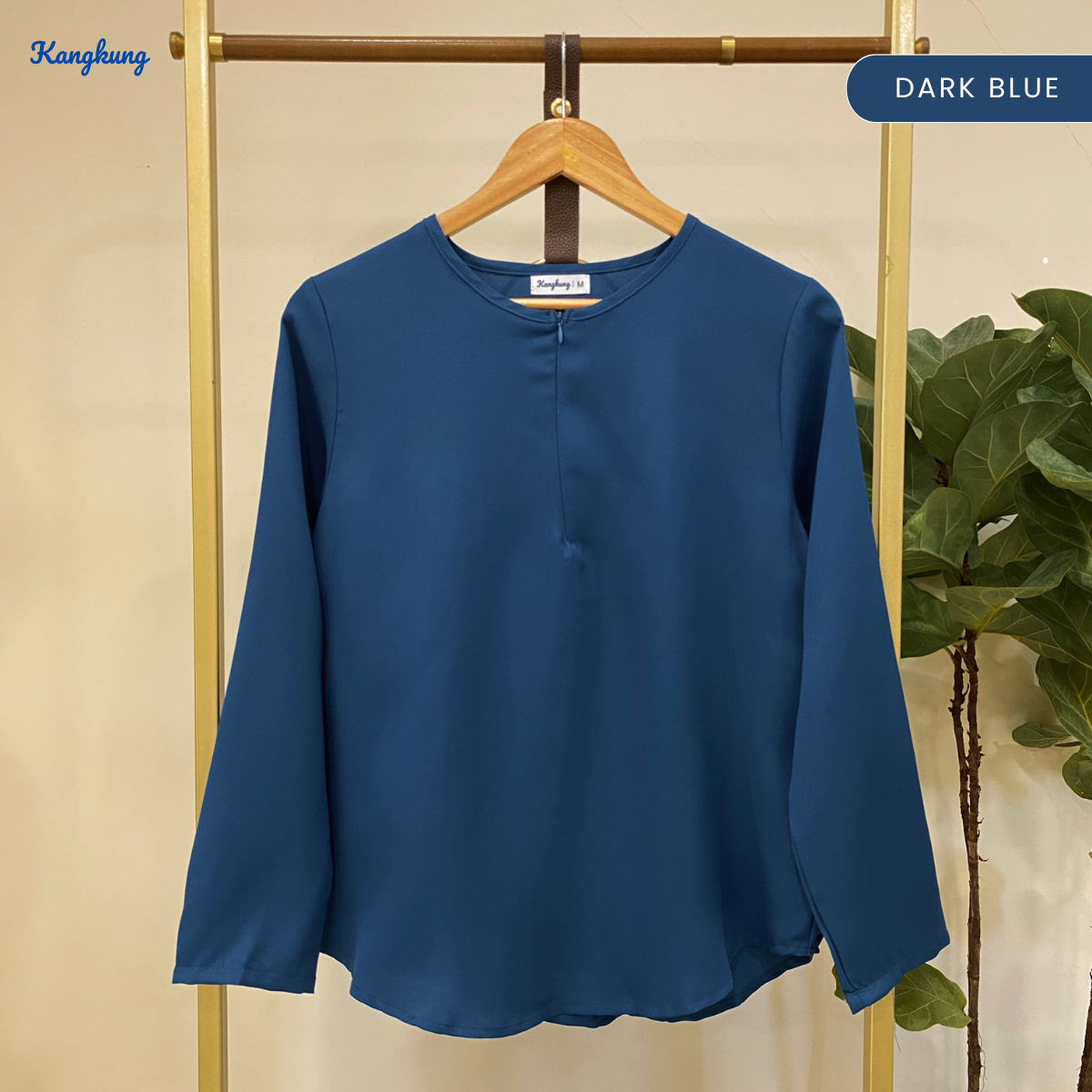 KANGKUNG MISTY BLOUS KASUAL ZIP BERGAYA – KK111