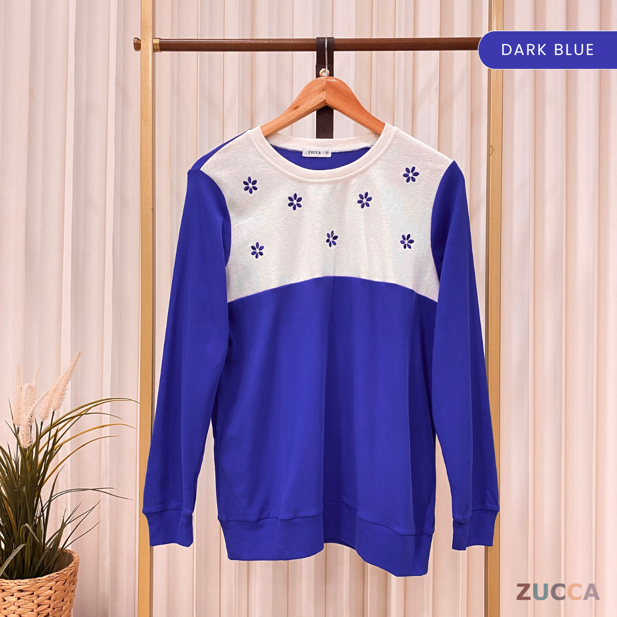 ZUCCA JOANEE BLOUSE LAYERED CANTIK DENGAN SULAMAN FLORAL - MA011