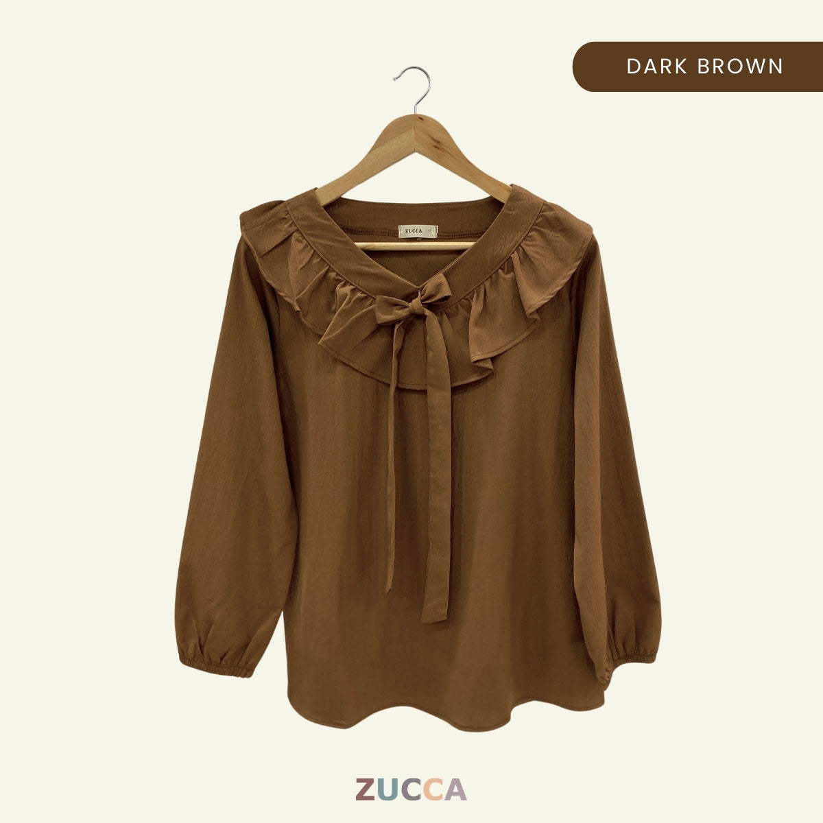 ZUCCA AZRINA BLOUS WANITA LEHER BEROPOL - DM182